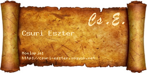 Csuri Eszter névjegykártya