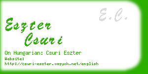 eszter csuri business card